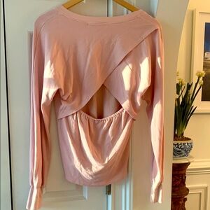 NWT Red Haute Cut Out in Back Sweatshirt Pink Blush Small